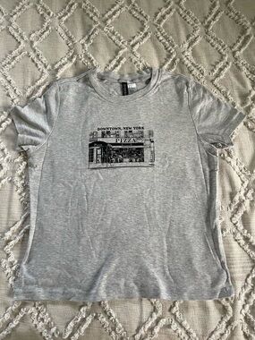H&M Gray Short Sleeve Top